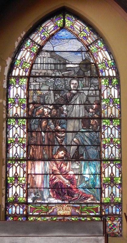 Mitchell Memorial Window:  St. Paul Preaching at Athens